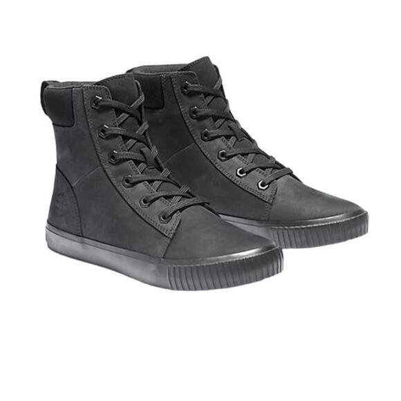 Timberland Shoes - Timberland Womens Black Leather Lace-Up Boots Skyla Bay Size 7 NIB